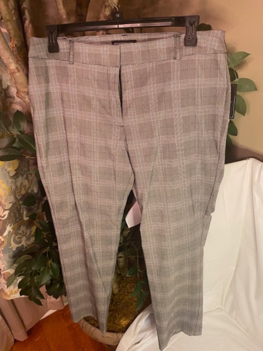 NWT Counterparts Women's Size 16 Super Stretch Plaid Dress Pants Business Casual
